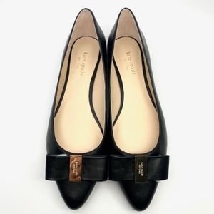 Kate Spade Norah Leather Bow Tie Flats